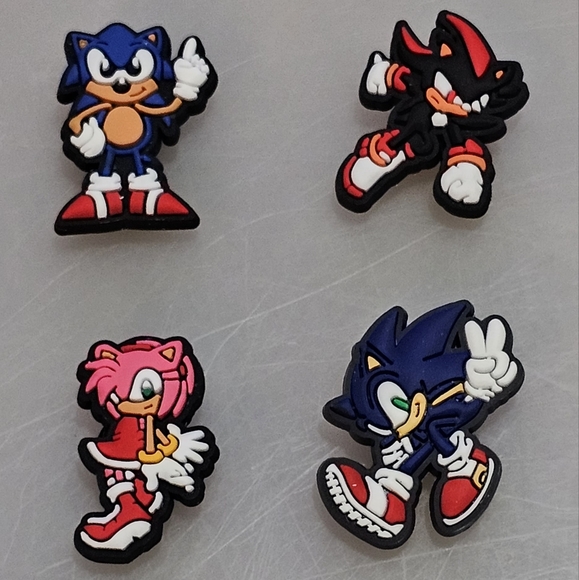 Sonic Crocs Charms Set Of 4 NWT - Picture 1 of 2